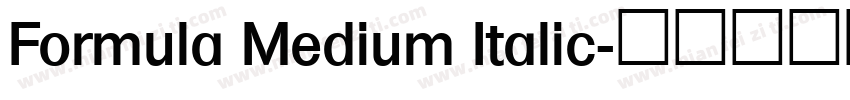 Formula Medium Italic字体转换